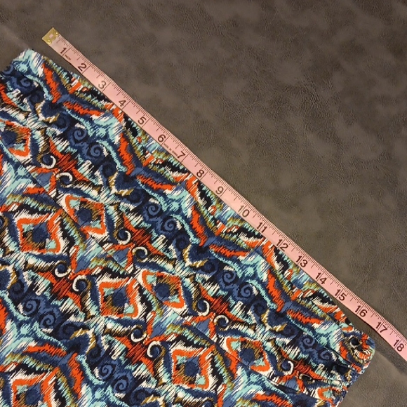 Renee C. Colorful Patterned Boho Style Plus Size Maxi Skirt - Picture 6 of 8